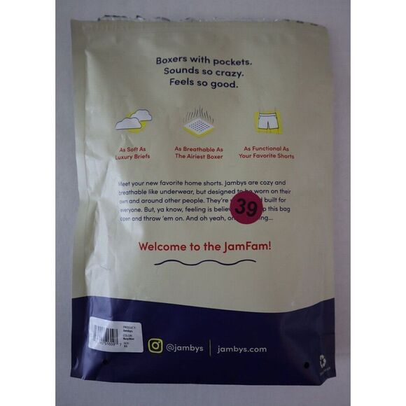 Jambys Unisex Sz XS Navy Blue/Mint Soft Breathable Boxer Shorts w/Pockets - Picture 9 of 10